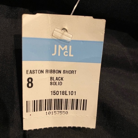 J. McLaughlin Shorts NWT Easton Ribbon Solid Black Size 8 - Picture 7 of 8